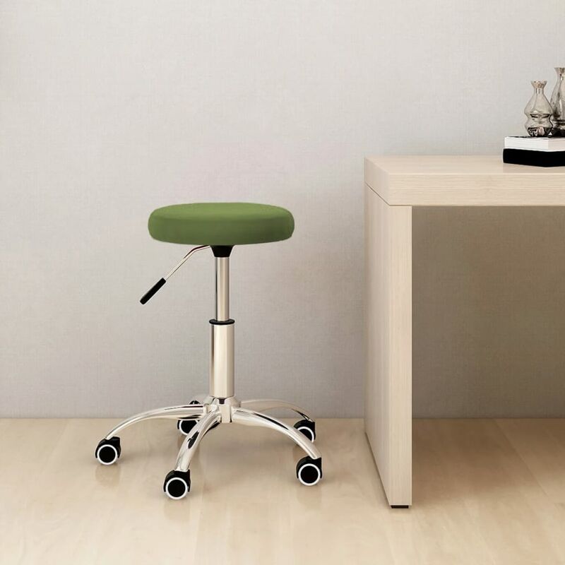 

Silla de oficina giratoria de terciopelo verde claro