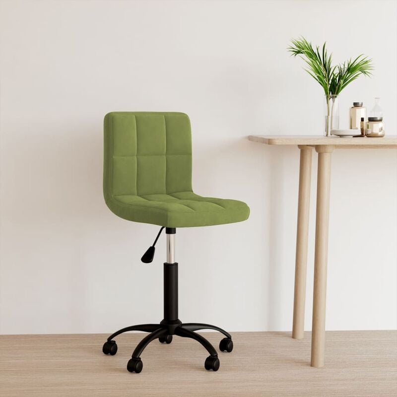 

Silla de oficina giratoria de terciopelo verde claro