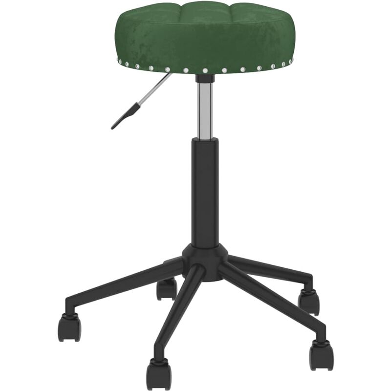 

Silla de oficina giratoria de terciopelo verde oscuro