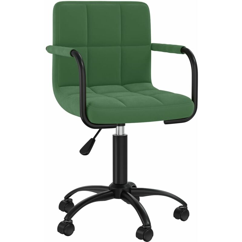 

Silla de oficina giratoria de terciopelo verde oscuro