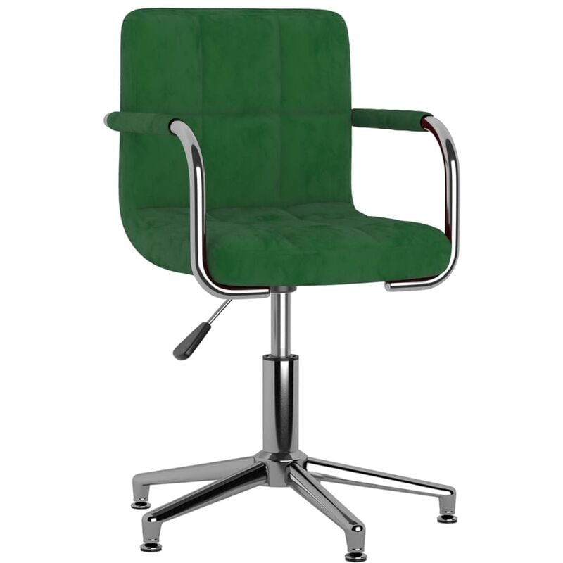 

Silla de oficina giratoria de terciopelo verde oscuro