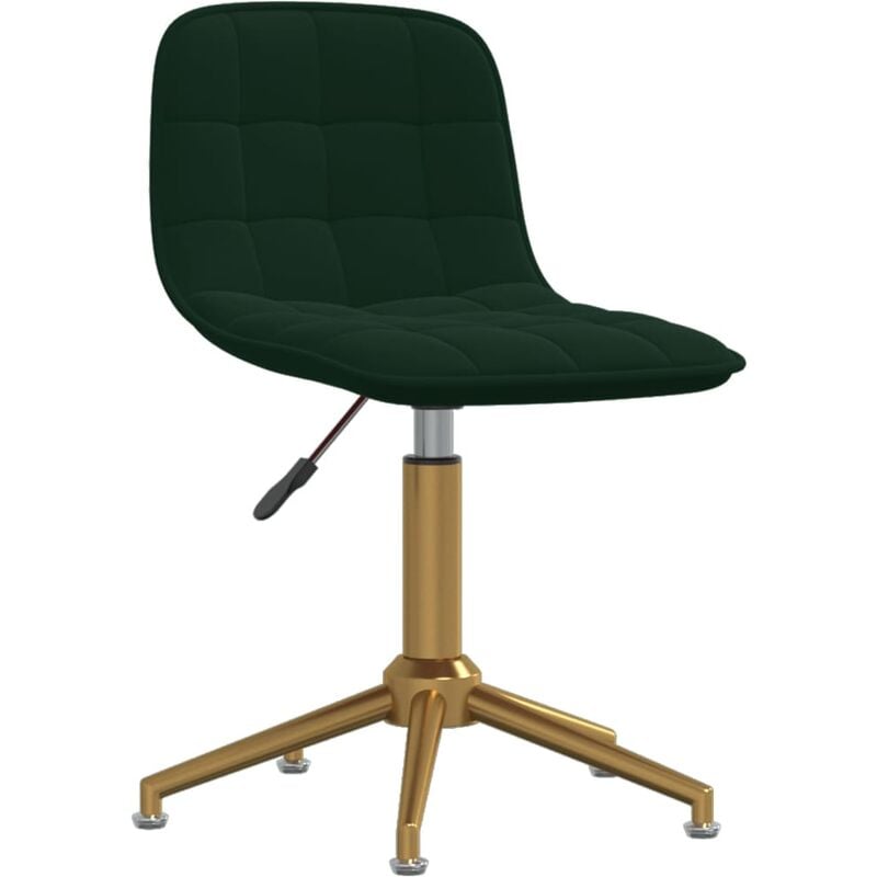 

Silla de oficina giratoria de terciopelo verde oscuro