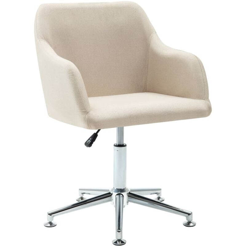 

vidaXL Silla de Oficina Giratoria de Tela Crema - Crema