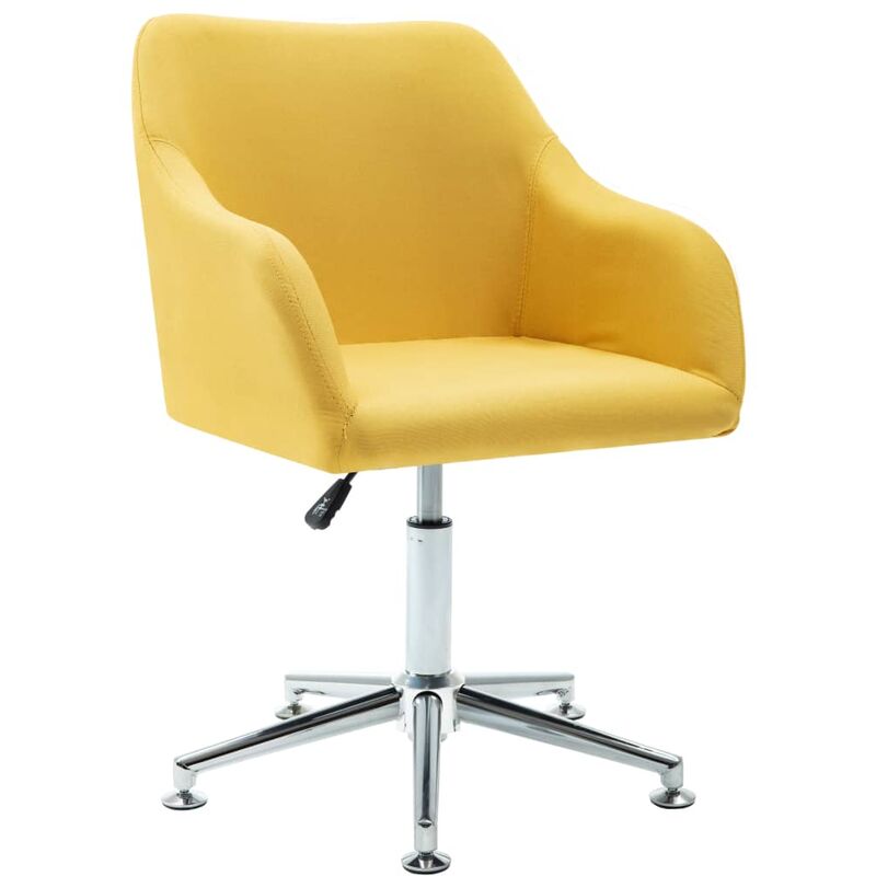 

vidaXL Silla de Oficina Giratoria de Tela Amarilla - Amarillo