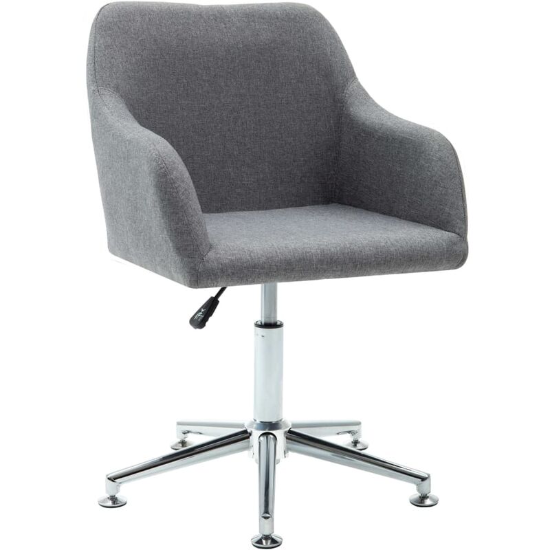 

vidaXL Silla de Oficina Giratoria de Tela Gris Claro - Gris