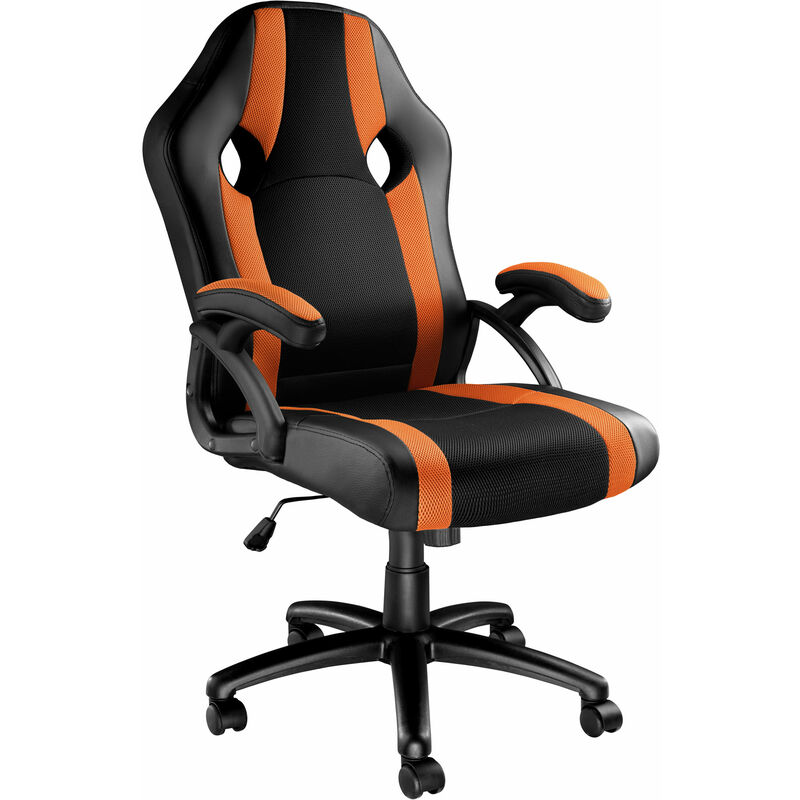 

Tectake - Silla de oficina Goodman - negro/naranja