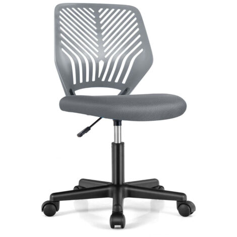 Silla de oficina infantil regulable 54 x 54 x 77-89 cm asiento ergonómico diseño moderno en malla gris 200021087