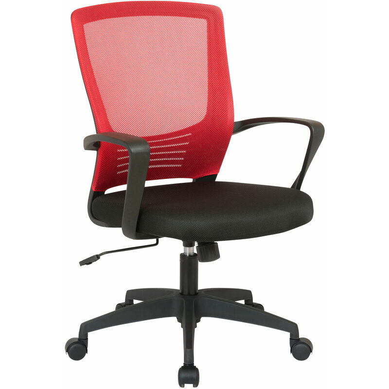 

Silla de oficina kampen en microfibra negro/rojo - Rogal