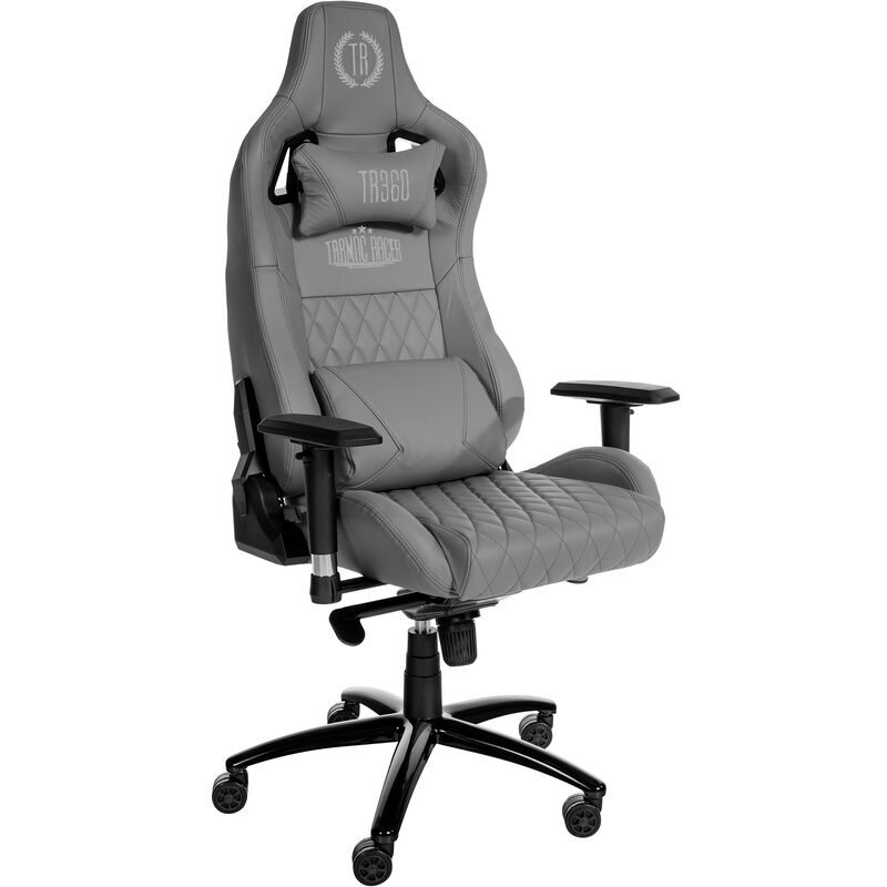 

Silla de oficina Keren de cuero genuino Gris