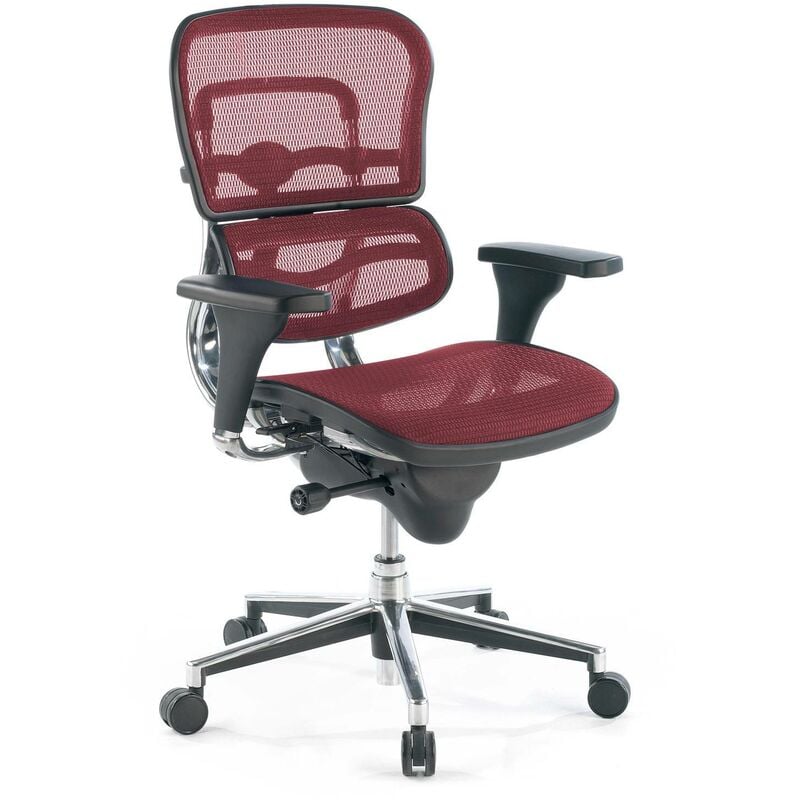 

Ofiprix - Silla de oficina Keystone, modelo premium, aluminio, red rojo - rojo