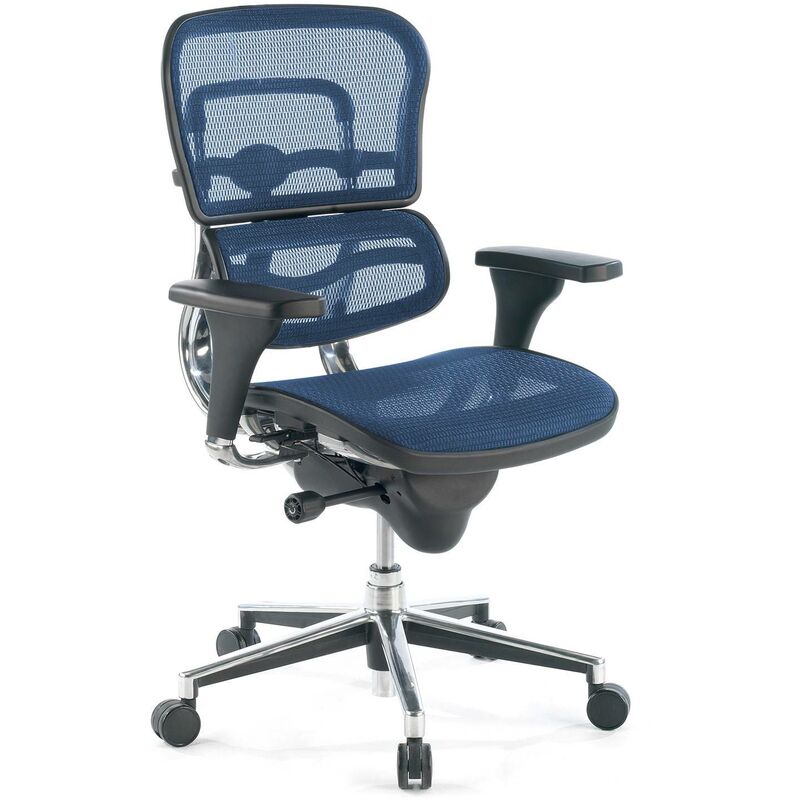 

Ofiprix - Silla de oficina Keystone, modelo premium, aluminio, red Azul - azul