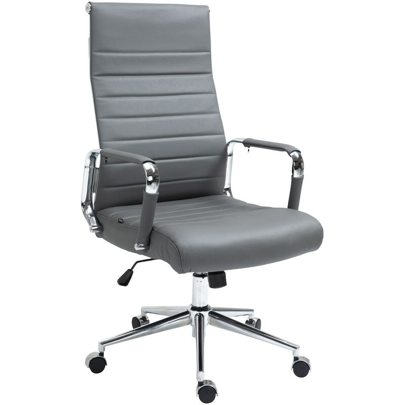 

Silla De Oficina Kolumbus En Cuero Original Gris
