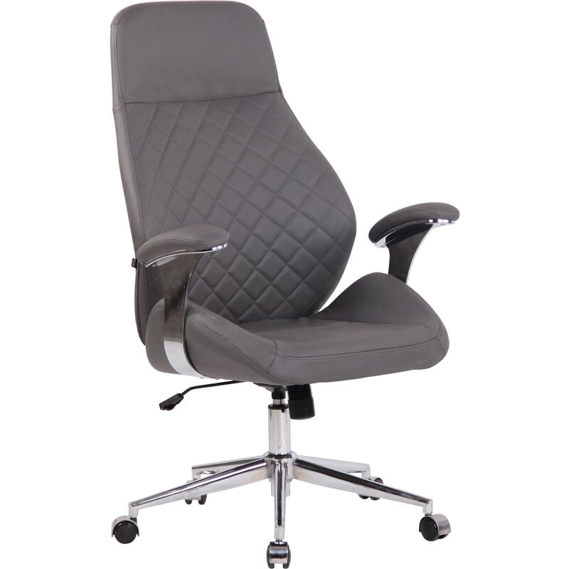 

Silla De Oficina Layton En Cuero Sintético o Cuero Auténtico Gris Cuero auténtico