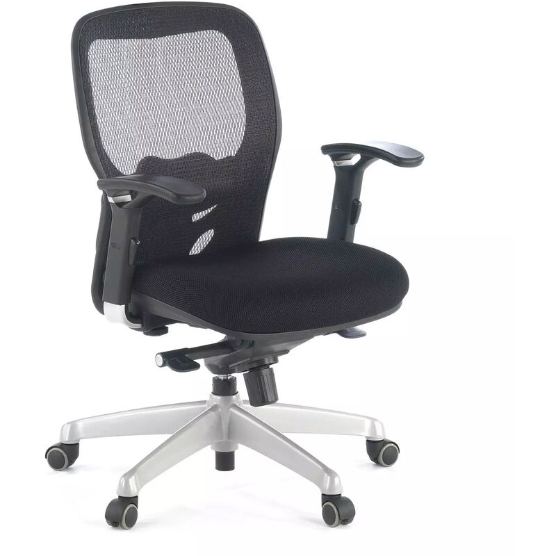 

Silla de oficina Madonna, brazos 3D, espuma inyectada red negra - negro