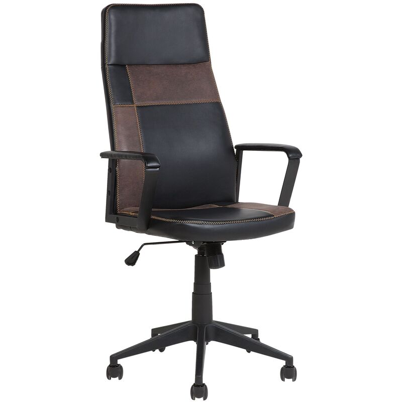 

Silla de oficina negra/marrón DELUXE