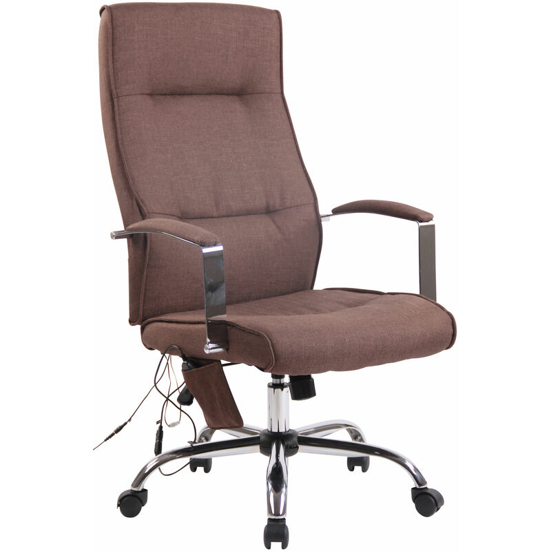 

CLP - Silla De Oficina Portland Con Función De Masaje Marrón Tela