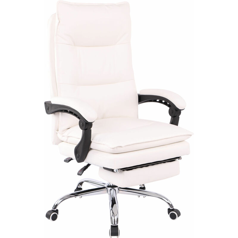 

Silla de oficina power en cuero pu blanco - Rogal