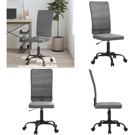 Silla de oficina regulable en altura tela de malla gris - Silla de oficina regulable - Silla de oficina gris