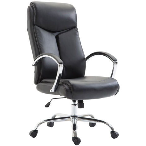 Silla de oficina regulable sintética negra BUR10259