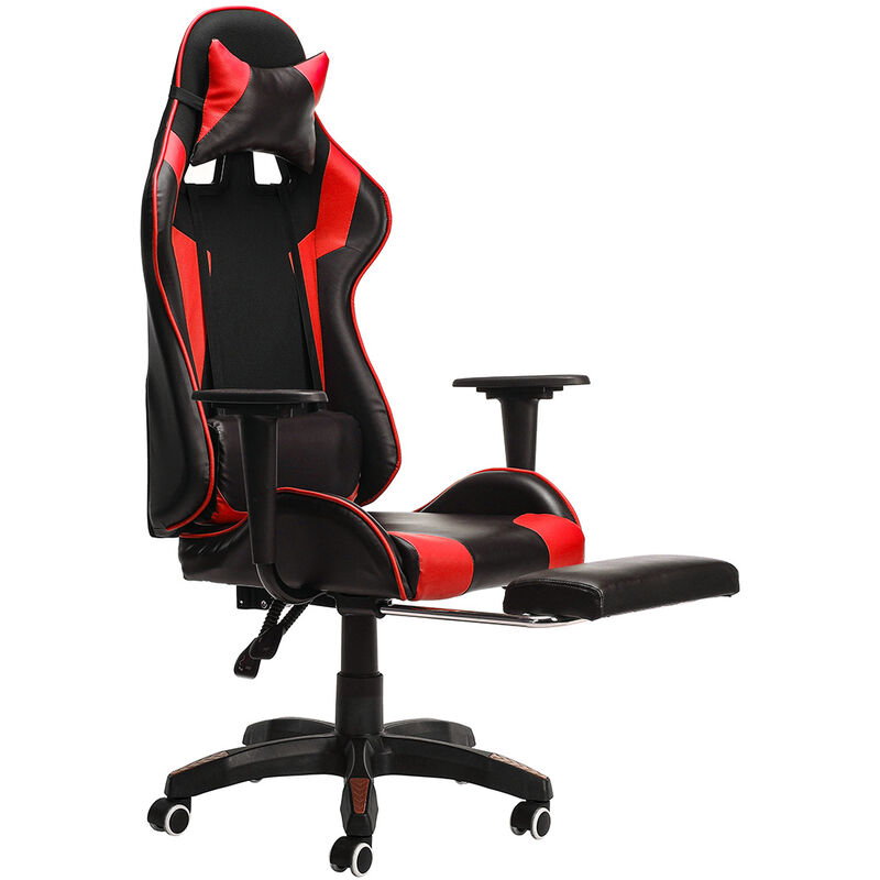 

Silla Gaming para Estudio, Oficina, Silla de Juego Ergonómico Reclinable 155 ¡ã Rojo Hasaki