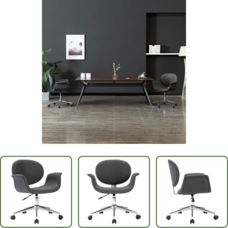Silla de oficina -  Silla de oficina giratoria de tela gris