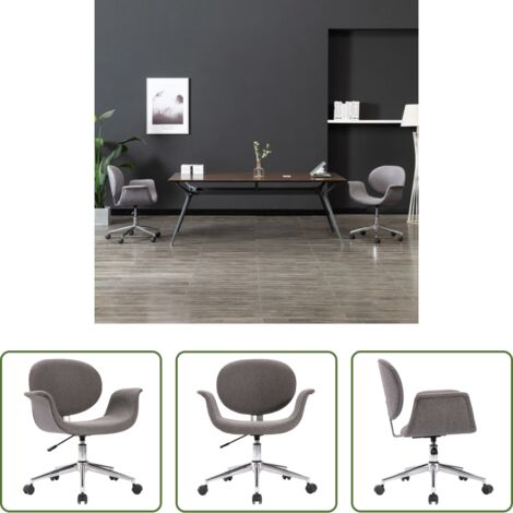 Silla de oficina -  Silla de oficina giratoria de tela gris