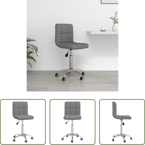 Silla de oficina -  Silla de oficina giratoria de tela gris claro