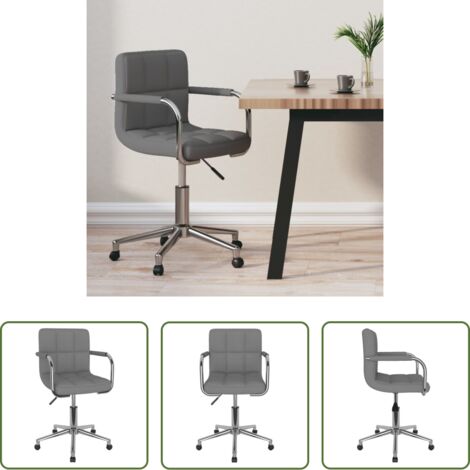 Silla de oficina -  Silla de oficina giratoria de tela gris claro