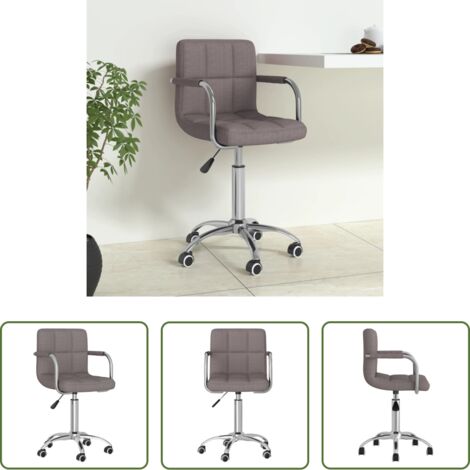 Silla de oficina -  Silla de oficina giratoria tela gris taupé