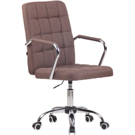 Silla De Oficina Terni Marrón Tela
