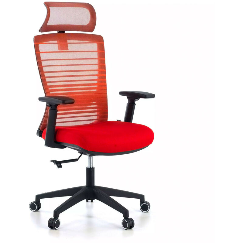 

Silla de oficina Tesla, reposacabezas, soporte lumbar red rojo - rojo