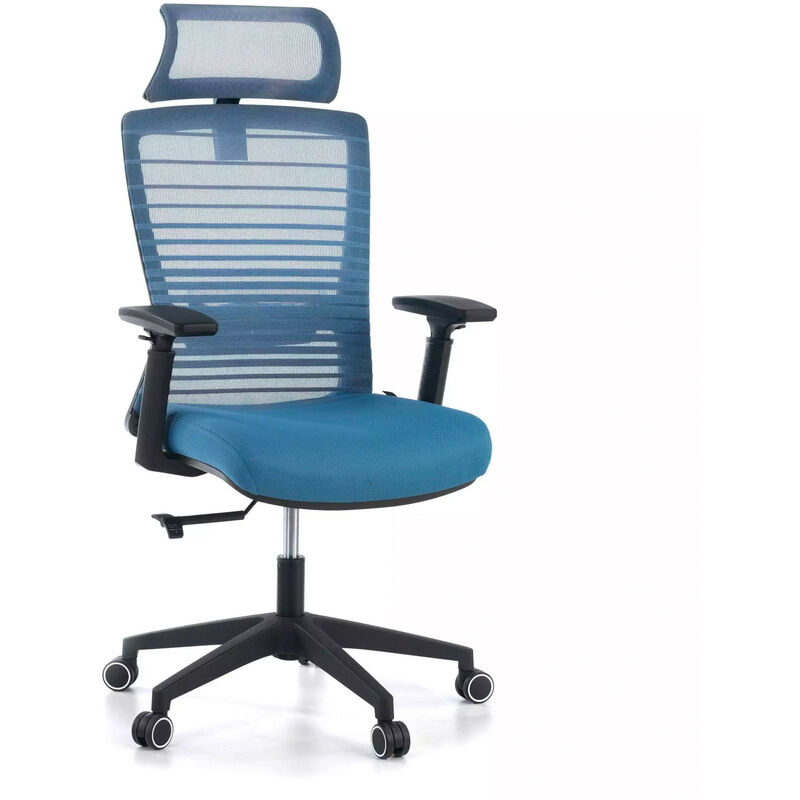 

Silla de oficina Tesla, reposacabezas, soporte lumbar red azul - azul