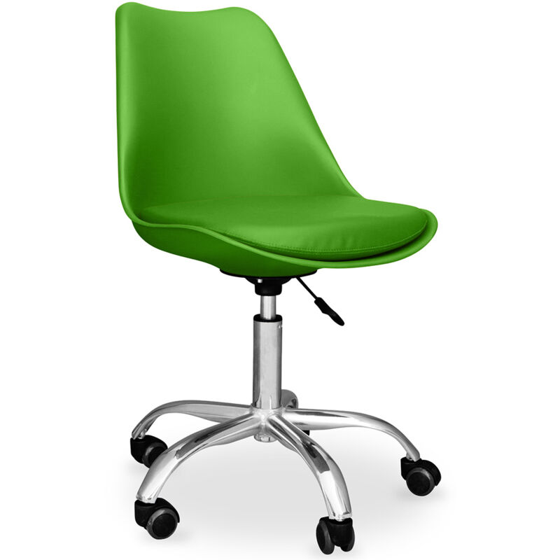 

Silla de oficina Tulip giratoria con ruedas Verde