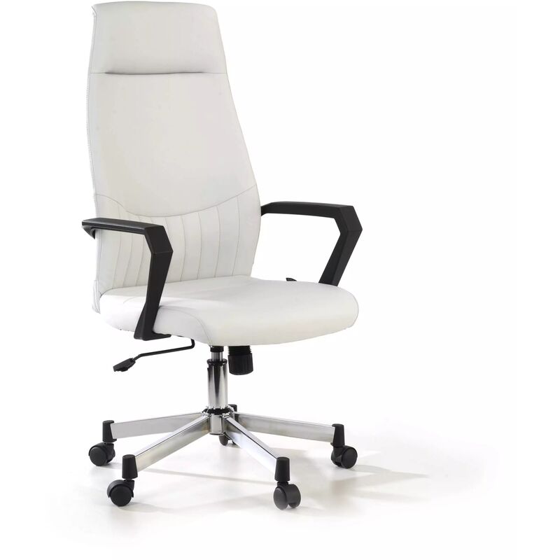 

Silla de oficina Victory, alto respaldo, ecopiel blanco - blanco