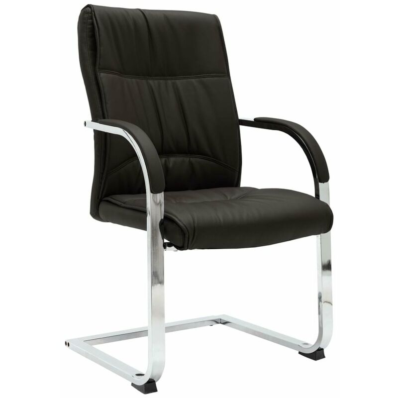 

Silla de oficina voladiza de cuero sintetico negra