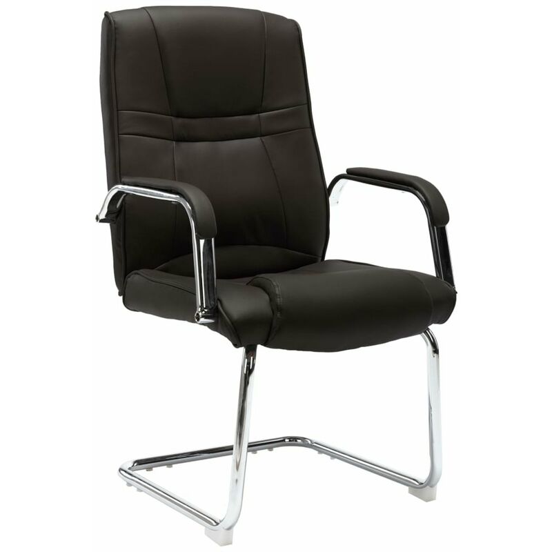 

Silla de oficina voladiza de cuero sintetico negra
