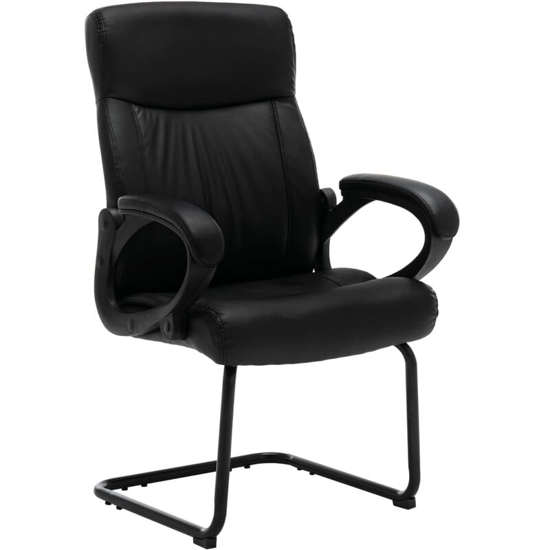 

Silla de oficina voladiza de cuero sintético negra