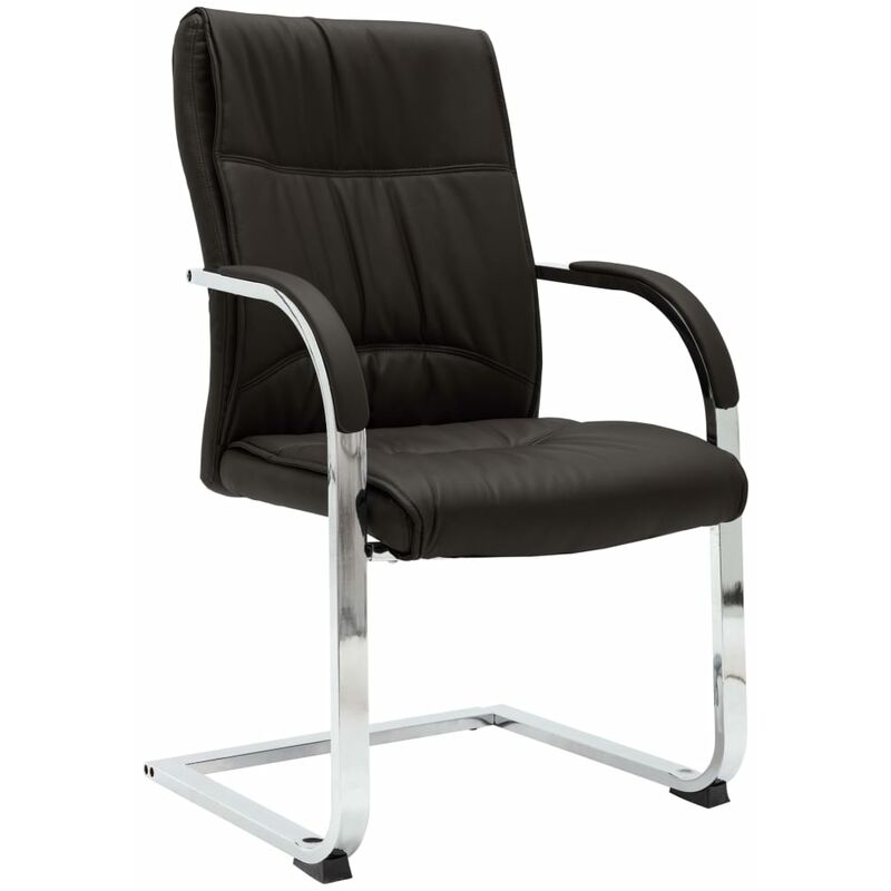 

Silla de oficina voladiza de cuero sintético negra