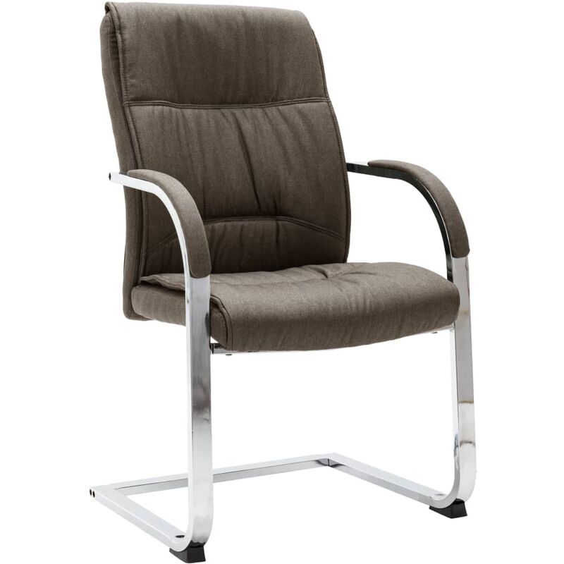 

Silla de oficina voladiza de tela gris taupe