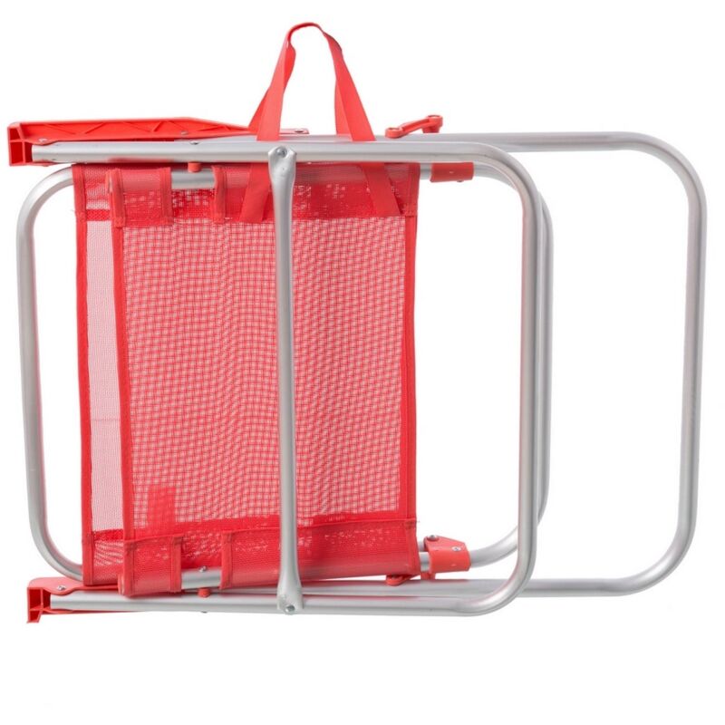

Silla de playa plegable coral de aluminio de 78x57x50 cm