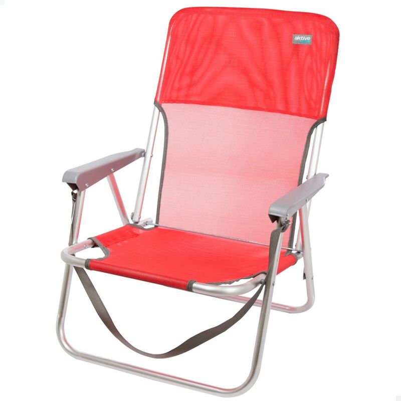 

Silla plegable fija aluminio Aktive Beach - rojo