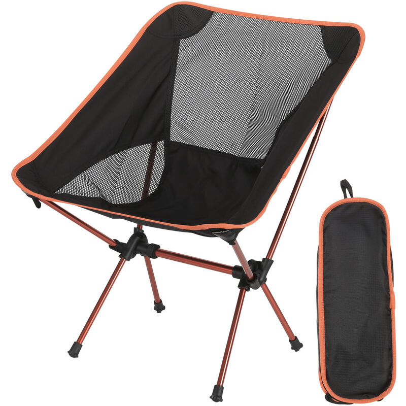 

Silla de playa plegable portátil , taburete de jardín reclinable, cómodo asiento de picnic para acampar, caminar, playa, exterior, naranja