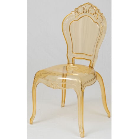 BISCOTTINI Silla de policarbonato Sillas para cocina y sala Sillones modernos de plástico para exterior Sillone para comedor y dormitorio