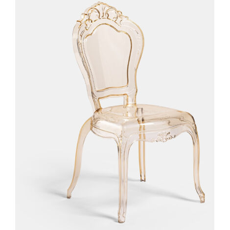 Silla de policarbonato Sillas para cocina y sala Sillones modernos de plástico para exterior Sillone para comedor y dormitorio
