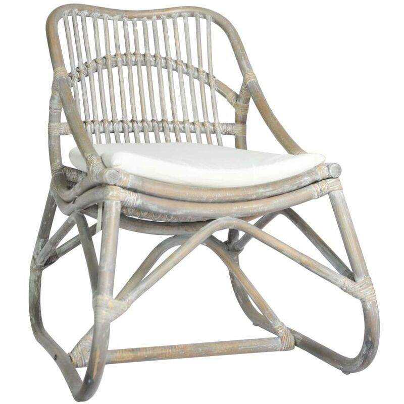 

Silla de ratan lino gris