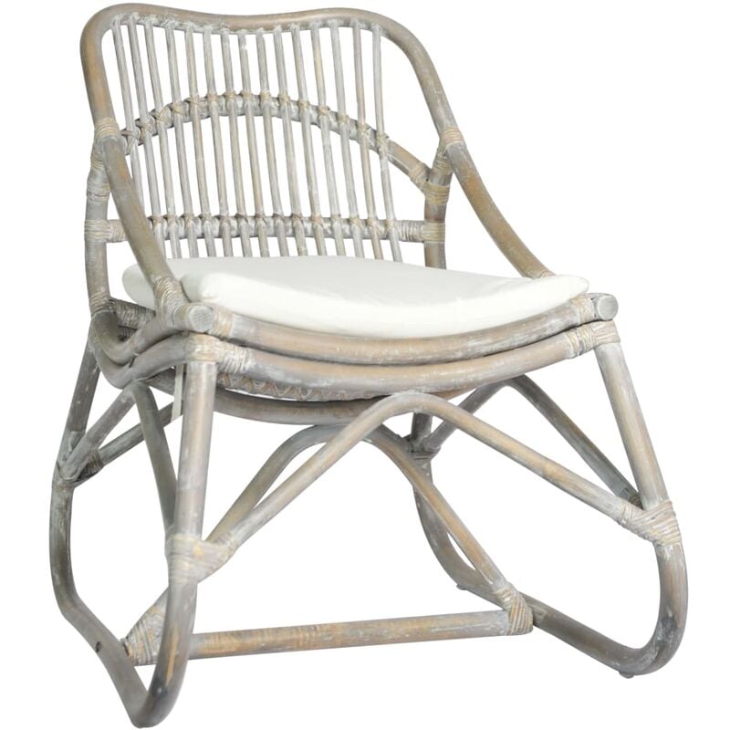 

Silla de ratán lino gris