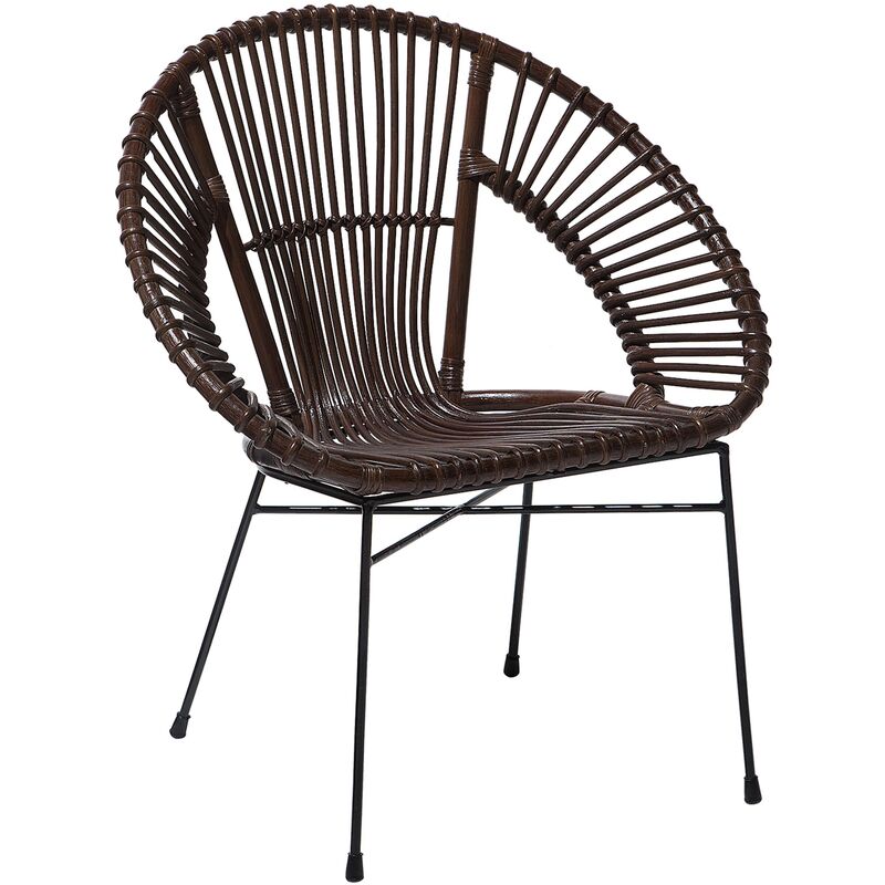 

Silla de ratán marrón SARITA