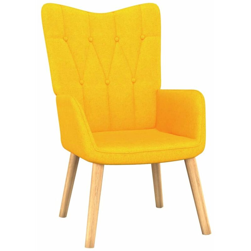

Silla de relajacion de tela amarillo mostaza 62x68,5x96 cm