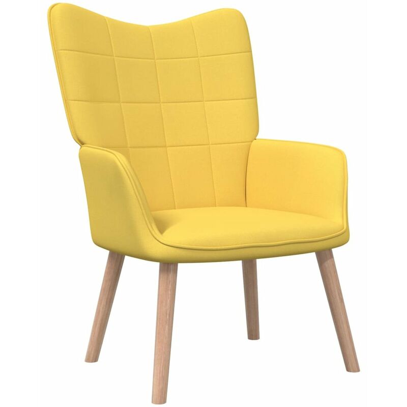 

Silla de relajacion de tela amarillo mostaza 62x68,5x96 cm