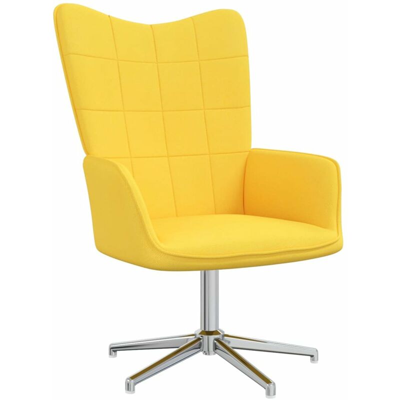 

Silla de relajacion de tela amarillo mostaza